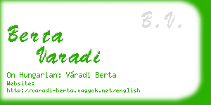 berta varadi business card